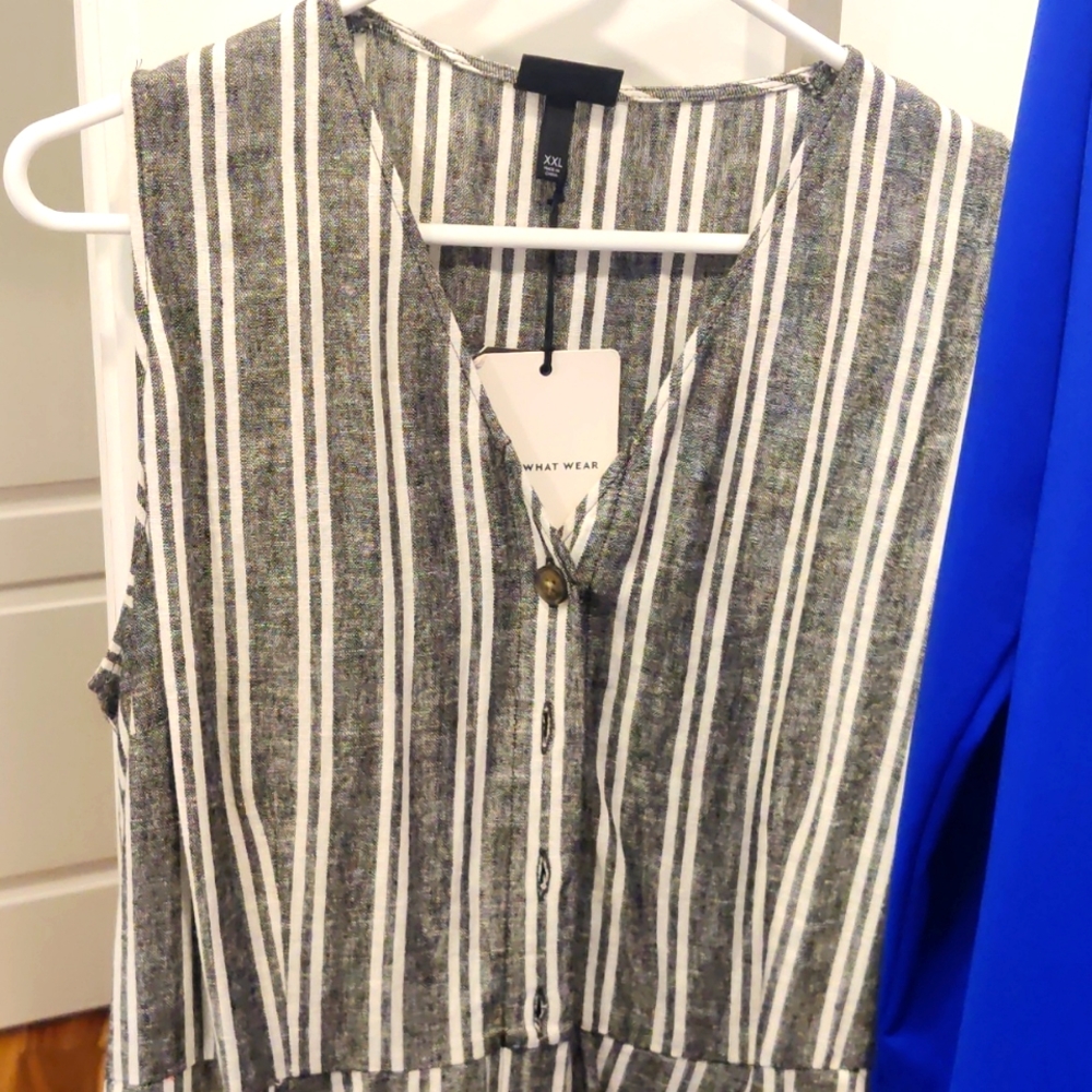Plus Size Seaside Stripe Jumpsuit